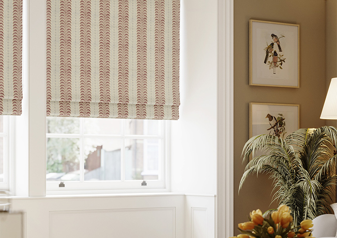 Land & Shore Fintra Stripe, Red Blue - Roman Blind - Image 5